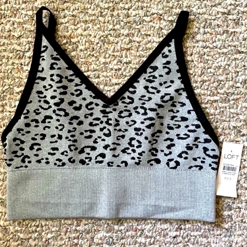 Loft Leopard Print Seamless Bralette - image 1